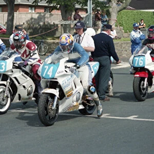 Chris Kneen (Yamaha) & Wayne Taylor (Honda) 1996 Junior Manx Grand Prix
