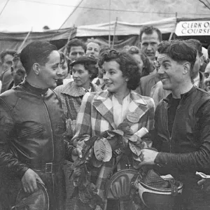 1951 Ulster Grand Prix Print featuring Cromie McCandless and Geoff Duke