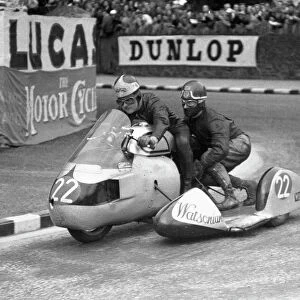 Cyril Smith and Eric Bliss (Norton Watsonian) 1957 Sidecar TT