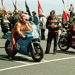 Dave Broadhead (Kawasaki) and Alistair Frame (BSA) 1984 Formula One TT