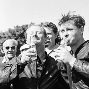 David Williams (left) and Ned Minihan 1961 Senior Manx Grand Prix