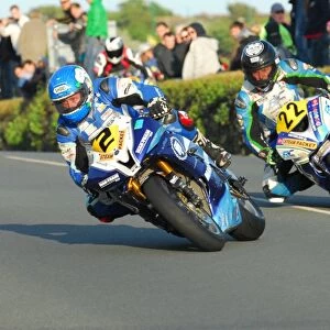 Dean Harrison (Yamaha) and Ivan Lintin (Kawasaki) 2015 Southern 100