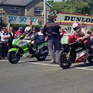 Dennis Ireland (Kawasaki) & Phil Mellor (Suzuki) 1987 Production B TT
