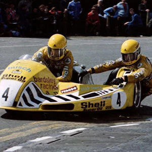 Dick Greasley & Stewart Atkinson (Busch Yamaha) 1981 Sidecar TT