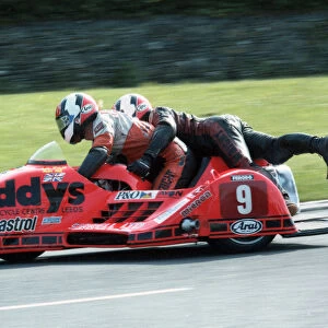 Eddy Wright & Peter Hill (Ireson Honda) 1992 Sidecar TT