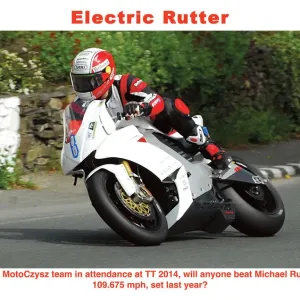 Electric Rutter Without MotoCzysz at TT 2014 Print Electric Rutter Without MotoCzysz at TT 2014 Print
