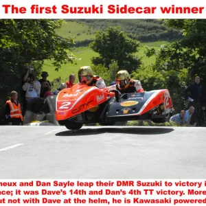 2009 Isle of Man TT Sidecar Print: Dave Molyneux and Dan Sayle in Victory 2009 Isle of Man TT Sidecar Print: Dave Molyneux and Dan Sayle in Victory