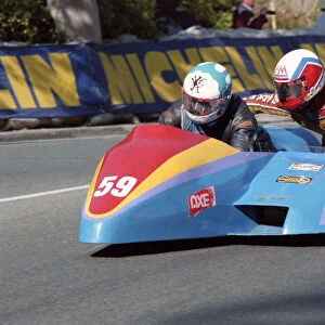 Franco Martinel & Steve Knowles (MSDF Yamaha) 1991 Sidecar TT