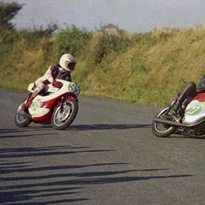 Gary Brain (Yamaha) & John Turner (Honda) 1976 Jurby Road
