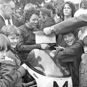 Geoff Duke (Gilera) 1973 Manx Grand Prix Parade Lap Print