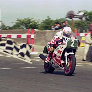 Geoff Johnson winning the 1987 Production B TT