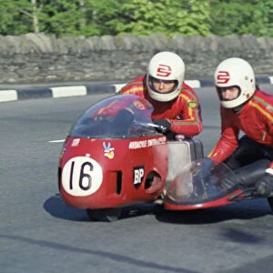 George O Dell & Bill Boldison (BSA) 1973 750 Sidecar TT TT