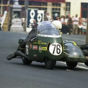 George O Dell & Peter Stockdale (Triumph) 1970 500 Sidecar TT