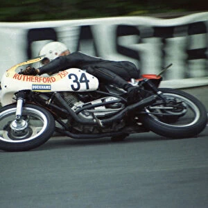 Going down! Bob Steele (Rutherford Norton) 1974 Formula 750 TT
