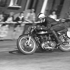 Graham Downes (AJS) 1957 Junior Manx Grand Prix