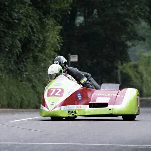 Greg Lambert & I Gaunt (Yamaha) at Ballacraine, 1992 Sidecar TT