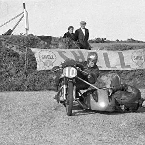 Hans Haldeman (Norton) 1954 Sidecar TT