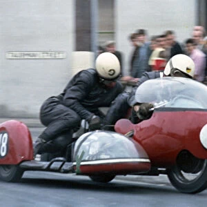 Harold Wohlfahrt & R Schwips (BMW) 1966 Sidecar TT