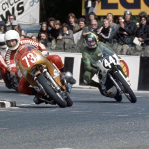Helmut Dahne (BMW) and Chris McGahan (Benelli) 1975 Production TT