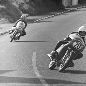 Helmut Dahne (BMW) and Martyn Ashwod (Norton) 1972 Production TT