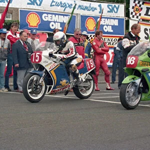 Iain Duffus (Yamaha) and Roger Hurst (Kawasaki) 1988 Production A TT