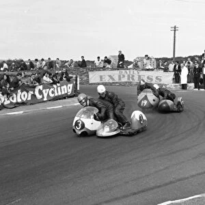 Ian MacDonald & A Critchley (GCT) and Stan Nightingale & R C Bean (Vincent) 1963 Southern 100