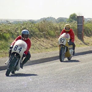 J Percival (Honda), John Dickenson (Yamaha) & P Knowles (Kawasaki) 1976 Jurby Road