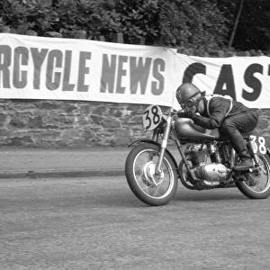 Jack Gow leaving Governors Bridge: 1960 Lightweight TT