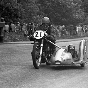 Jacques Drion & Inge Stolle Laforge (Norton Watsonian) 1954 Sidecar TT