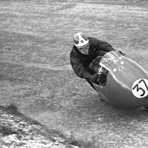 Jim Baughan (MV) 1957 Ultra Lightweight TT practice