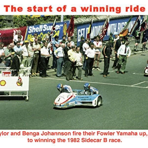Jock Taylor Benga Johannson Fowler Yamaha 1982 Sidecar TT