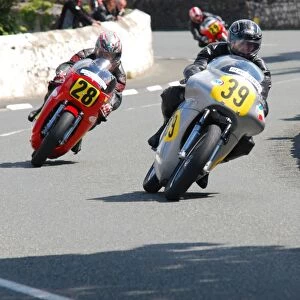John A. Jones (Seeley Matchless) and Tom Jackson (Drixton Honda) 2011 Pre TT Classic