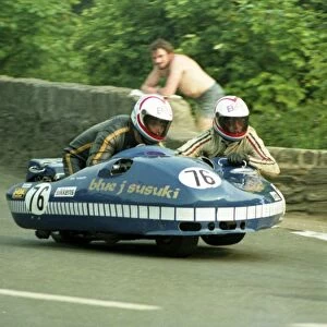 John Mulcahy & Robert Averill (Blue J Suzuki) 1982 Sidecar TT