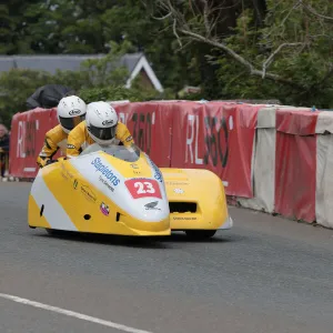 John Saunders & James Saunders (Honda Shelbourne) 2022 Sidecar TT