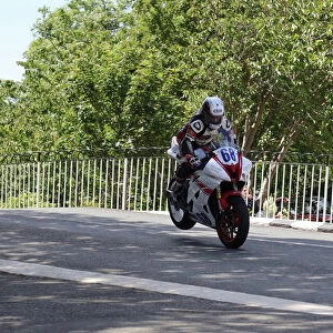 Justin Collins (Yamaha) on Ballaugh Bridge 2019 Supersport TT