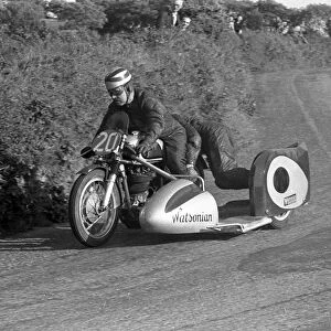 Len Taylor & Peter Glover (Norton Watsonian) 1954 Sidecar TT