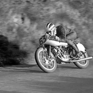 Bill Lomas (NSU) 1953 Ultra Lightweight TT practice