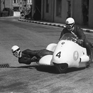 Loni Neussner & Dieter Hess (BMW) 1958 Sidecar TT