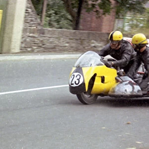 Mac Hobson & Geoff Atkinson (Tribsa) 1966 Sidecar TT