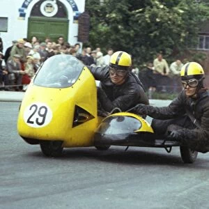 Mac Hobson & Geoff Atkinson (Triumph / Norton) 1965 Sidecar TT