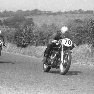 Malcolm Templeton (Matchless) and Brian Duffy (Norton) 1955 Senior Ulster Grand Prix Malcolm Templeton (Matchless) and Brian Duffy (Norton) 1955 Senior Ulster Grand Prix