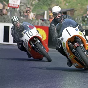 Malcolm Uphill leads team mate Brian Steenson (BSA) 1970 Production TT
