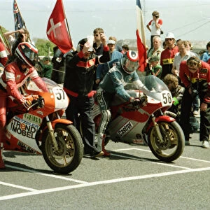 Margret Lingen (Ducati) and Rainer Vossen (Ducati) 1984 Formula One TT