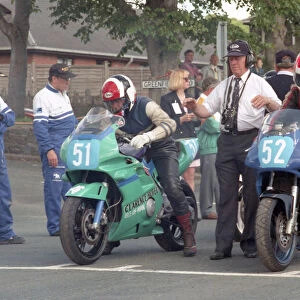 Martin Smith (Honda) & Stan Thomas (Yamaha) 1996 Junior Manx Grand Prix