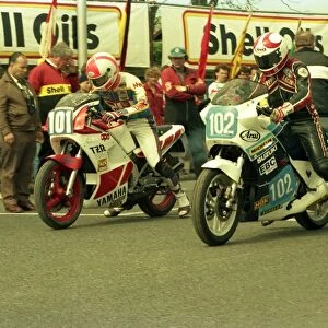 Mat Oxley (Honda) & Brian Reid (Yamaha) 1986 Production D TT