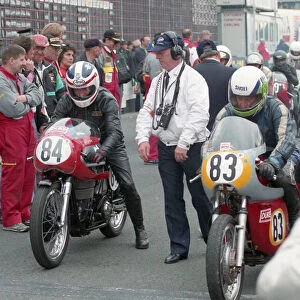 Michael Hull (Norton) & Dennis Christian (Ducati) 1995 Classic Parade