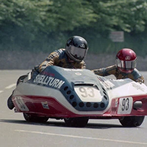 Michael Shellie & Gloria Shellie (Kawasaki) 1986 Sidecar TT