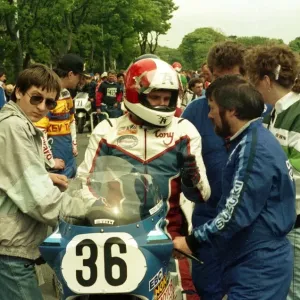Michael and Tony Rutter Suzuki 1987 Formula One TT Print Michael and Tony Rutter Suzuki 1987 Formula One TT Print