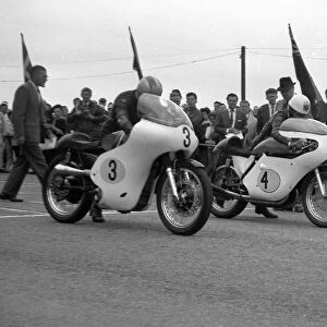 Michelle Duff (Matchless) and John Hartle (Gilera) 1963 Senior TT