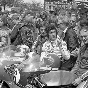 Mick Grant (Yamaha), Giacomo Agostini (MV), Tony Rutter (Yamaha) 1972 Junior TT